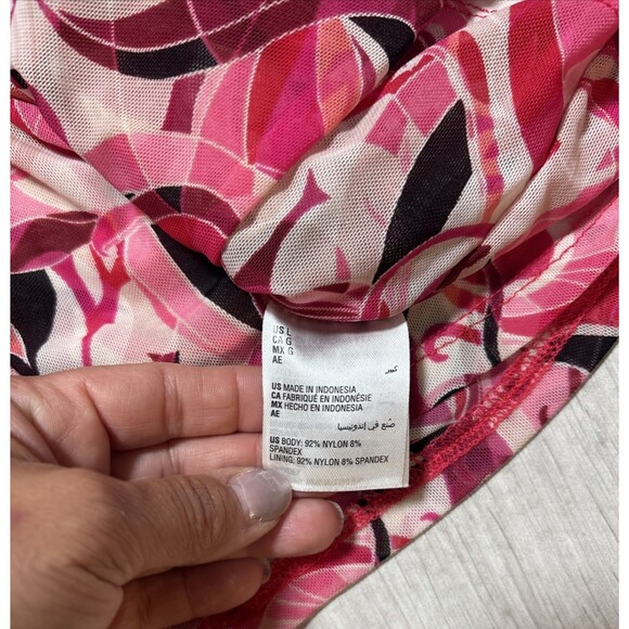 I.N.C. Womens SZ L Ruched Layered Sheer sleeveless top - Picture 7 of 7